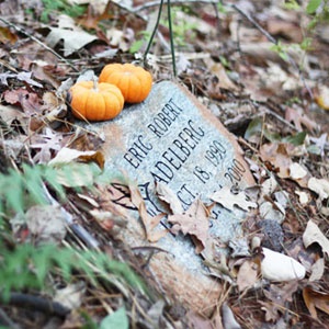 A fieldstone grave marker at Ramsey Creek, a conservation burial ground in Westminster, SC. Source: http://www.naturalburialassoc.ca/