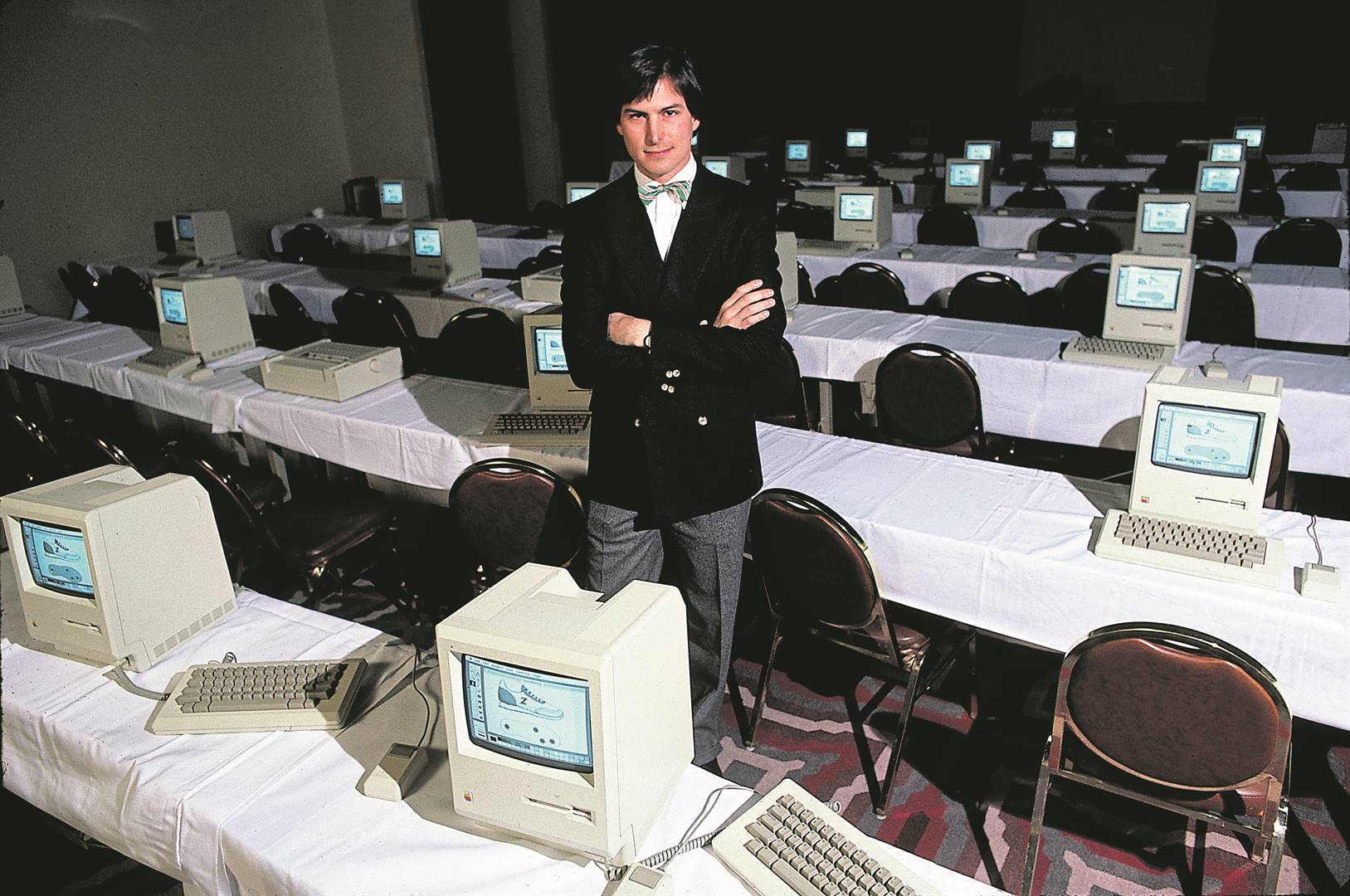 Steve Jobs, medestigter van Apple, in 1984. Foto: Getty Images