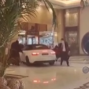 WATCH | Disgruntled guest smashes sports car through Chinese hotel lobby