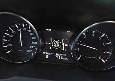 <b>NOTE THE NUMBERS:</b> At 110km/h the new nine-speed gearbox lets the engine rev at about 1800rpm at 110km/h.