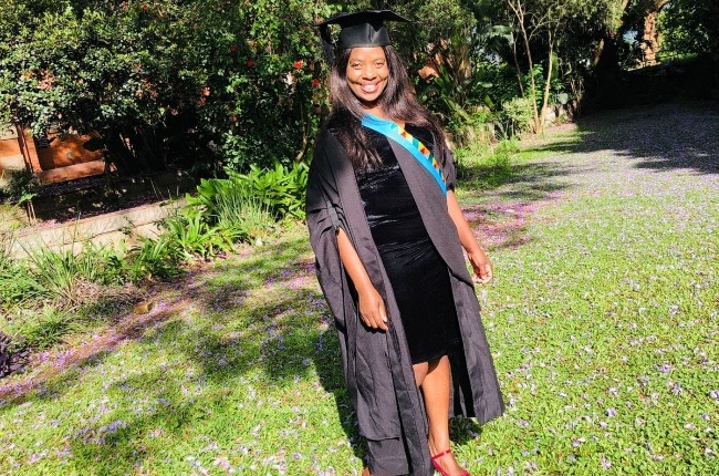 Sthembile Mngwengwe graduated with a bachelor’s degree in social science. (PHOTO: Supplied)