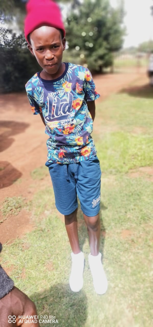 Katleho Khoabane, 13, one of the three siblings wh