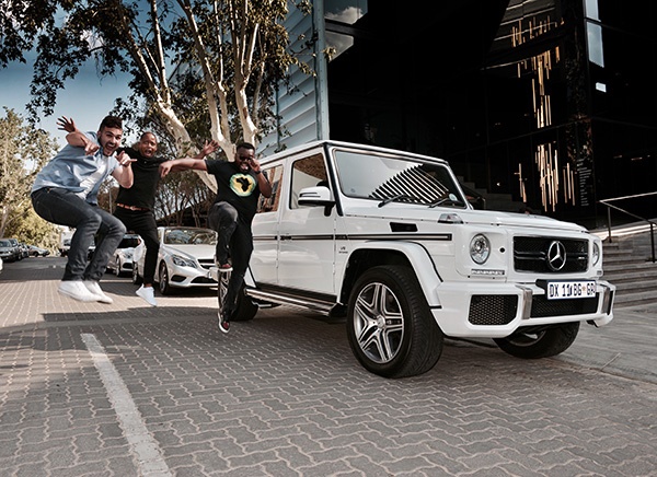 <b> SOULFUL SOUNDS: </b> Local music group Mi Casa pose with their Mercedes-Benz G-Class. <i> Image: Supplied </i>