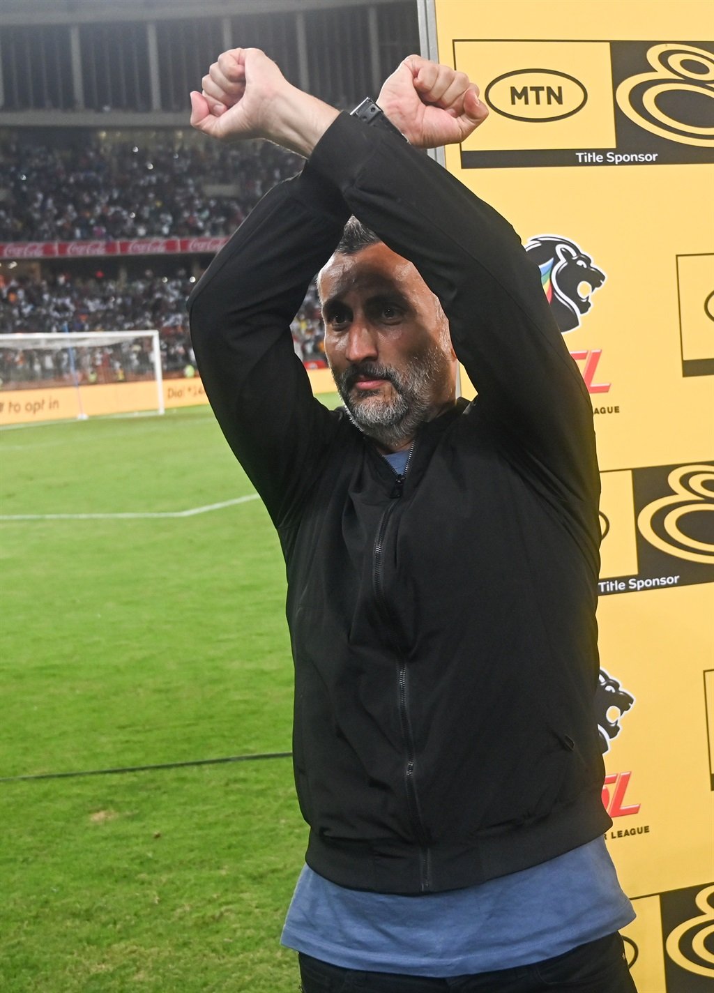 Jose Riveiro, coach of Orlando Pirates, during the MTN8 final match between Orlando Pirates and AmaZulu held at Moses Mabhida Stadium in Durban on 05 November 2022 
