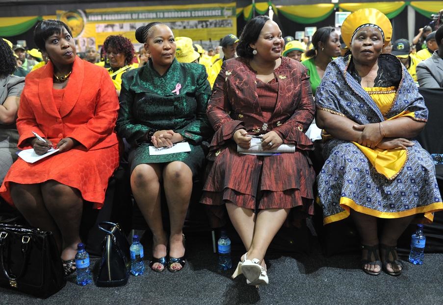 Jacob Zuma's wives from left is Bongi Ngema, Thobeka Madiba, Nompumelelo Ntuli and MaKhumalo Zuma
