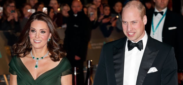 The Duke and Duchess of Cambridge at the BAFTAs. (Photo: Getty Images)