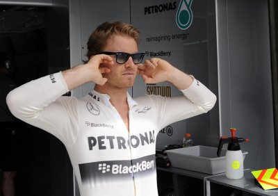 <b>'CAN'T HEAR YOU FROM THE FRONT':</b> Mercedes team chief Ross Brawn was surprised by Nico Rosberg's (above) pole position for the Bahrain GP. <i>Image: AFP</i>