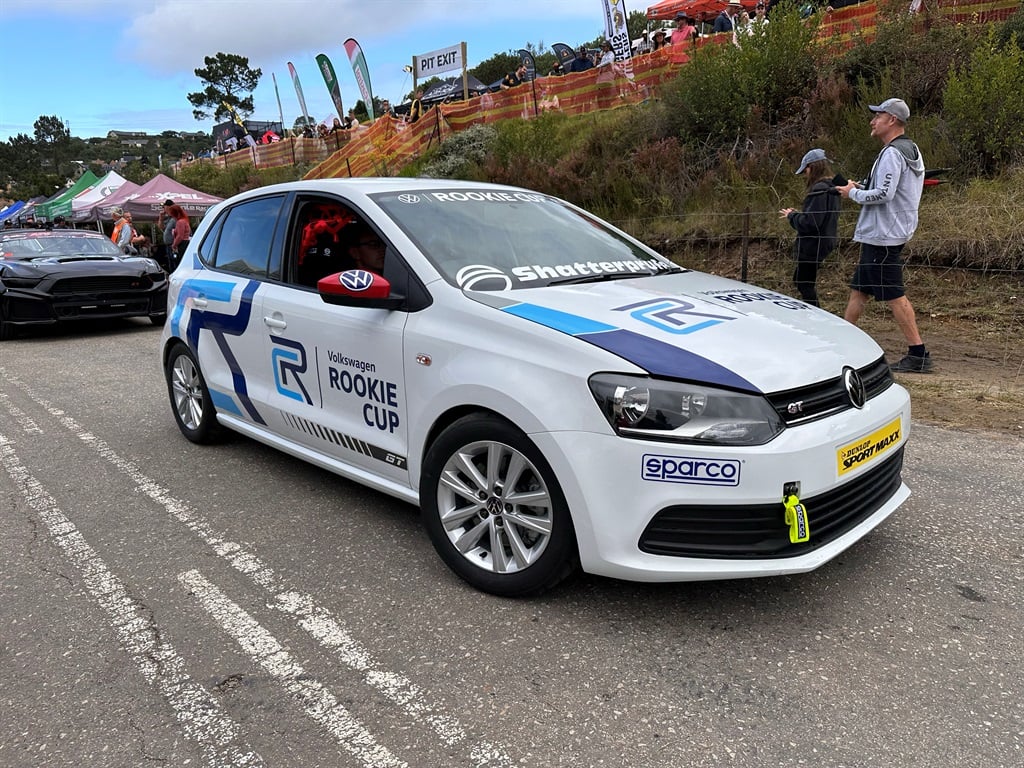 Volkswagen quietly revealed its Rookie Cup car, the Polo Vivo GT, at the 2023 Simola Hillclimb.