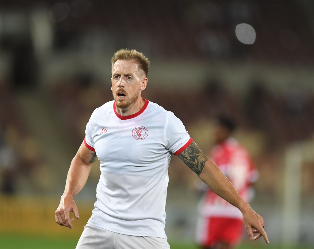 Michael Morton of Cape Town Spurs during the DStv Premiership match between Sekhukhune United and Cape Town Spurs at Peter Mokaba Stadium on 20 April 2024 in Polokwane, South Africa. 