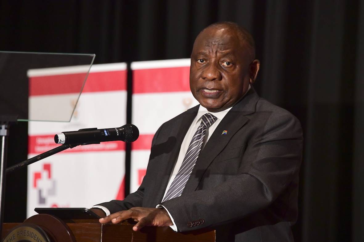 President Cyril Ramaphosa at the opening of the Second Presidential Health Summit held at Birchwood Conference Centre. Photo: GCIS