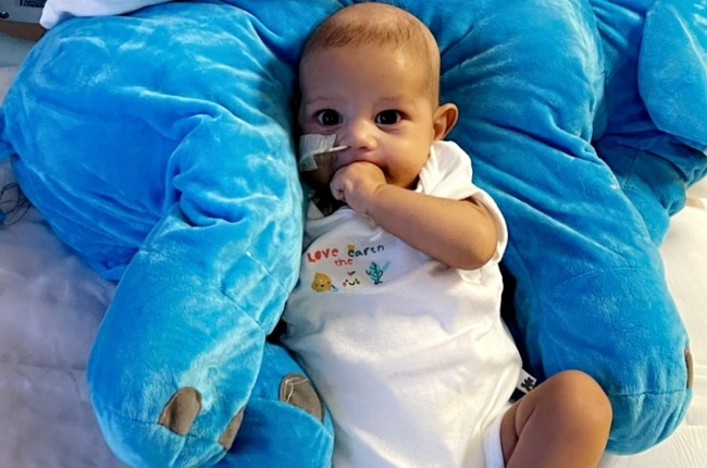 Rayaan Madhav was diagnosed at eight weeks with acute myeloid leukaemia, a form of blood and bone-marrow cancer. (PHOTO: Supplied) 