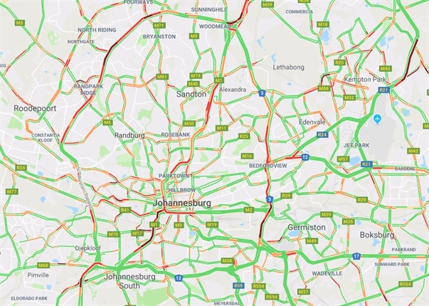 Roads around Johannesburg struggling to cope with traffic
volumes

