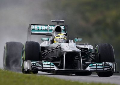 <b>ROSBERG LEADS MERCEDES 1-2:</b> Could Nico Rosberg claim Mercedes' first win of the 2013 season along with his second Chinese GP win in a row in Shanghai? <i>Image: AFP</i>