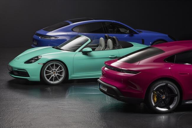 Porsche is offering a yummy selection of classic colours for its range of cars.