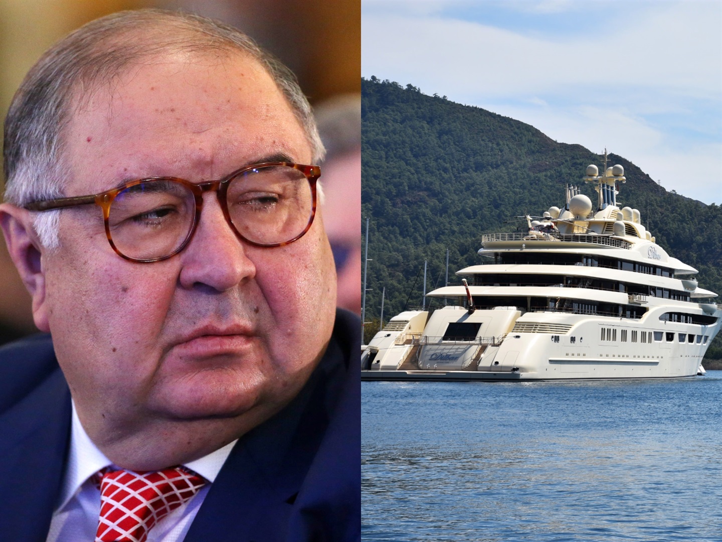 Russian oligarch Alisher Usmanov owns Dilbar superyacht. Mikhail Svetlov/Getty Images, Sabri Kesen/Anadolu 