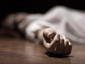 Dead woman's body from Shutterstock