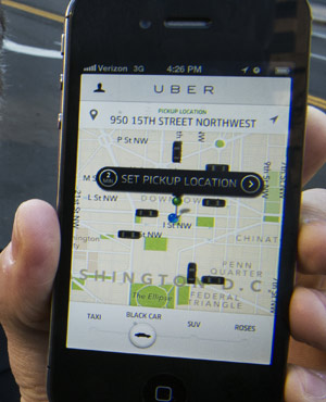Uber is among a number of taxi apps which are being deployed in cities in the United States and worldwide. (Paul J Richards, AFP)