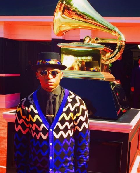 Khuli Chana at the 59th annual Grammy awards in Los Angeles.
Photo: Instagram
