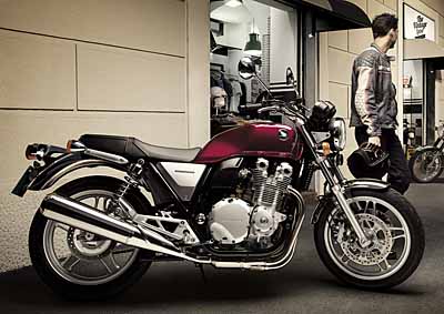 <b>INSPIRED BY A CLASSIC:</b> Honda's CB1100 styling is meant to stir memories of the classic 1969 CB750.