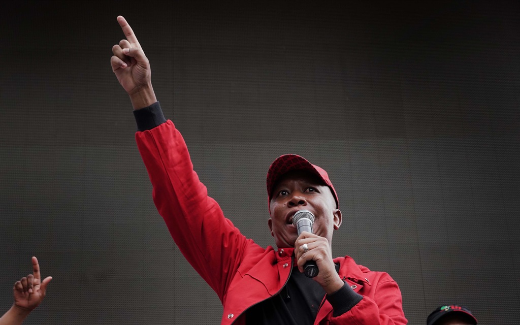 EFF leader Julius Malema has expressed his disappointment over the lack of service delivery in Mangaung. (Bertram Malgas, News24)