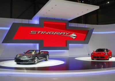 <b>HAPPY ANNIVERSARY PRESENT:</b> Chevrolet revealed the new Corvette Stingray coupe and convertible at the 2013 Geneva auto show.
