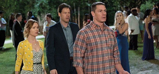 Leslie Mann, John Cena and Ike Barinholtz in a scene from the movie Blockers. (Universal Pictures)