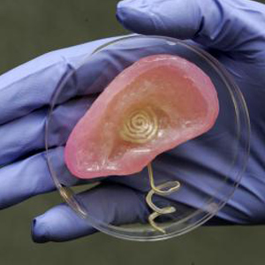 Scientists used 3-D printing to merge tissue and an antenna capable of receiving radio signals.