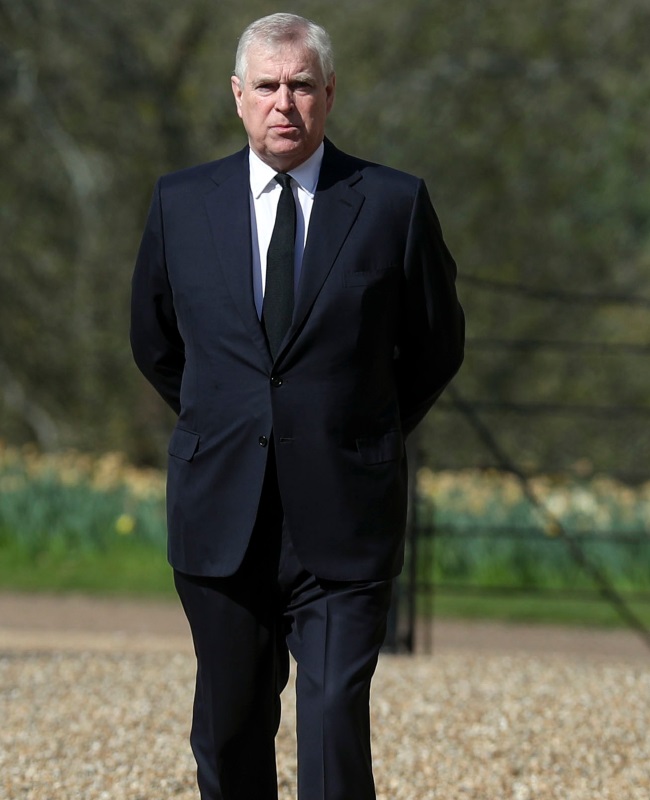 Prince Andrew attends Sunday service at the Royal 