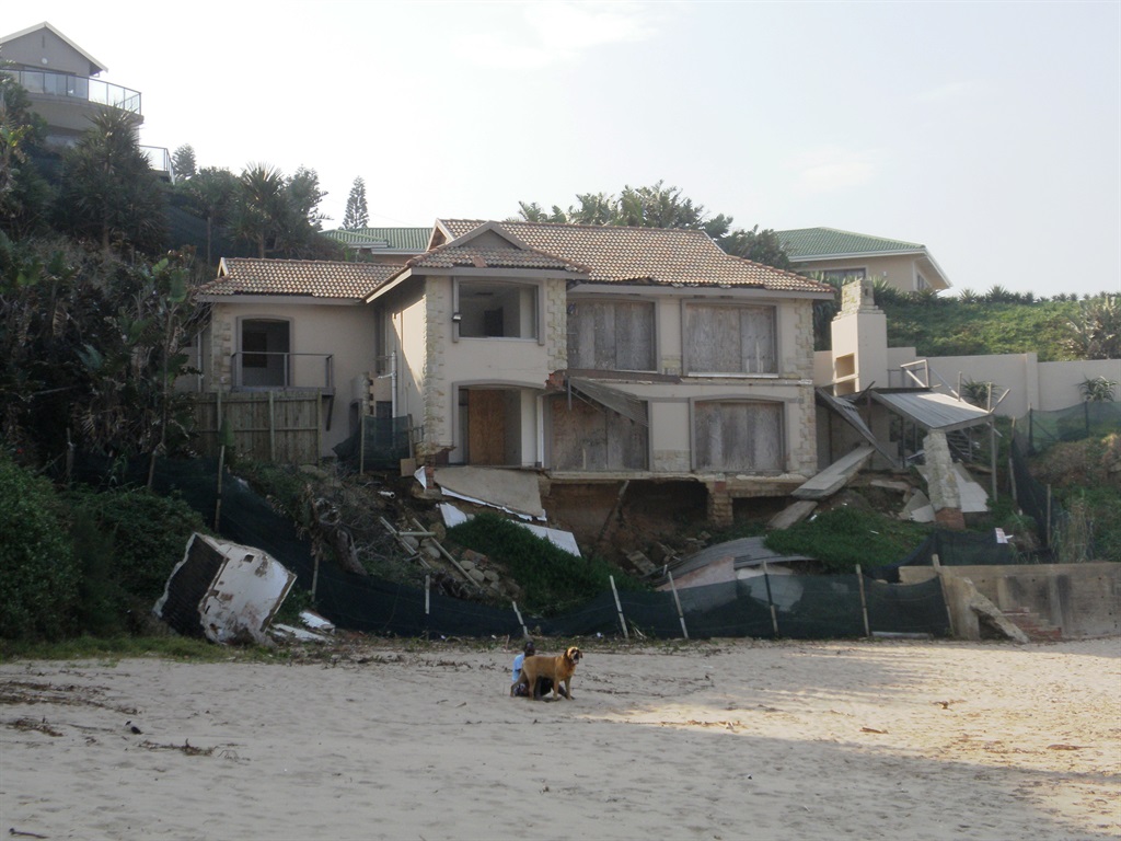 Damage to the Durban coastline in 2007 from the biggest recorded storm in the history of South Africa’s East Coast.