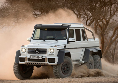 <b>PERFECT FOR SURVIVING THE APOCAPLYPSE:</b> Mercedes-Benz launched its G63, and no you're not seeing double, it’s a 6x6 vehicle. The G63 would be the perfect ride for surviving a post-apocalyptic earth.