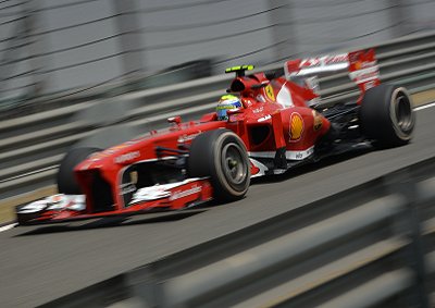   <b>MASSA TOPS IN SECOND PRACTICE:</b> Ferrari’s Felipe Massa trumps team mate Fernando Alonso during the second practice session in China. <i>Image – AFP</i>