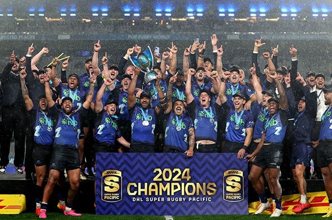 The Blues won the 2024 Super Rugby Pacific title after beating the Chiefs in the final at Eden Park. (Phil Walter/Getty Images)