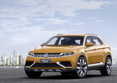 <b>BIG BROTHER BLUE:</B> Volkswagen has unveiled its CrossBlue Coupe Concept SUV at the 2013 Shanghai auto show. <i>Image: NewsPress</i>