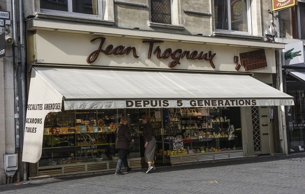 A 2017 photograph of the Jean Trogneux chocolate shop in Amiens, northern France, where Brigitte Macron's relative was assaulted. 