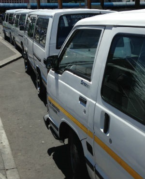 A shooting erupted at a taxi rank.