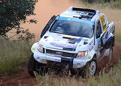 <b>TWO DOWN, LOTS TO GO...</b> Ford Racing won the first two races of the 2013 season with local crew Lance Woolridge and Ward Huxtable and former South African champions Chris Visser and Japie Badenhorst. <i>Image: Motorpress</i>