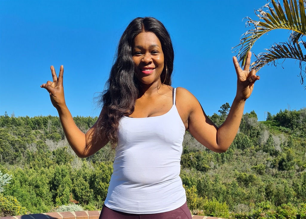 Lindiwe Mazondwa has reached her weight goals after being consistent with her dieting and exercise routine. Image supplied by Lindiwe