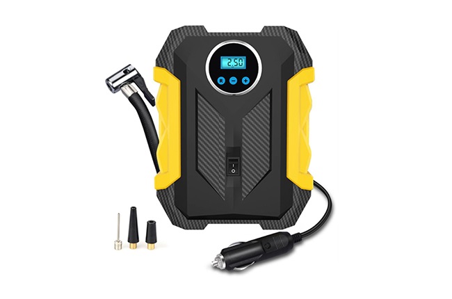 Battery operated tire inflator