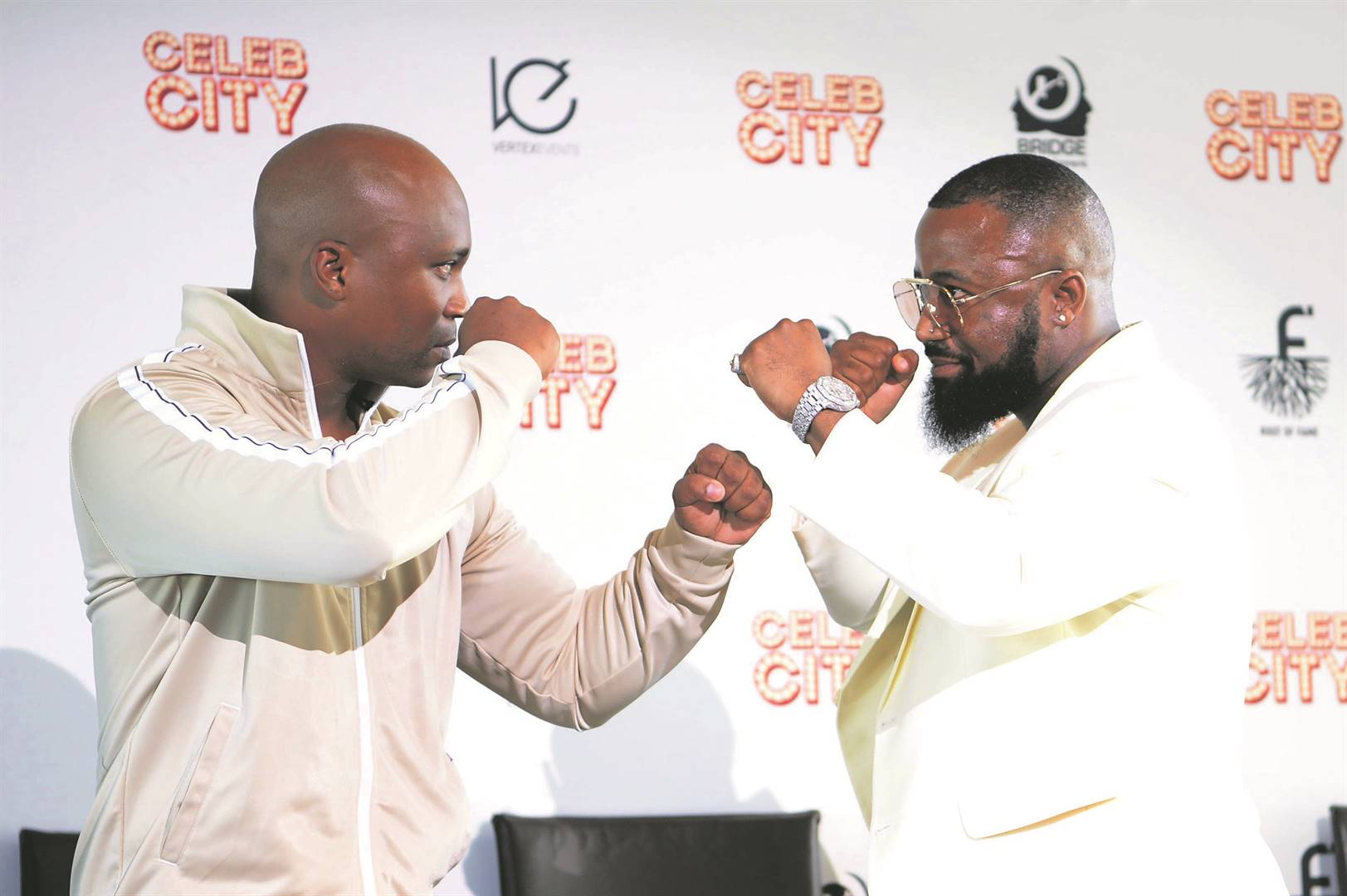 NaakMusiQ and Cassper Nyovest's boxing match will be held tonight. Photos by Lefty Shivambu/Gallo Images