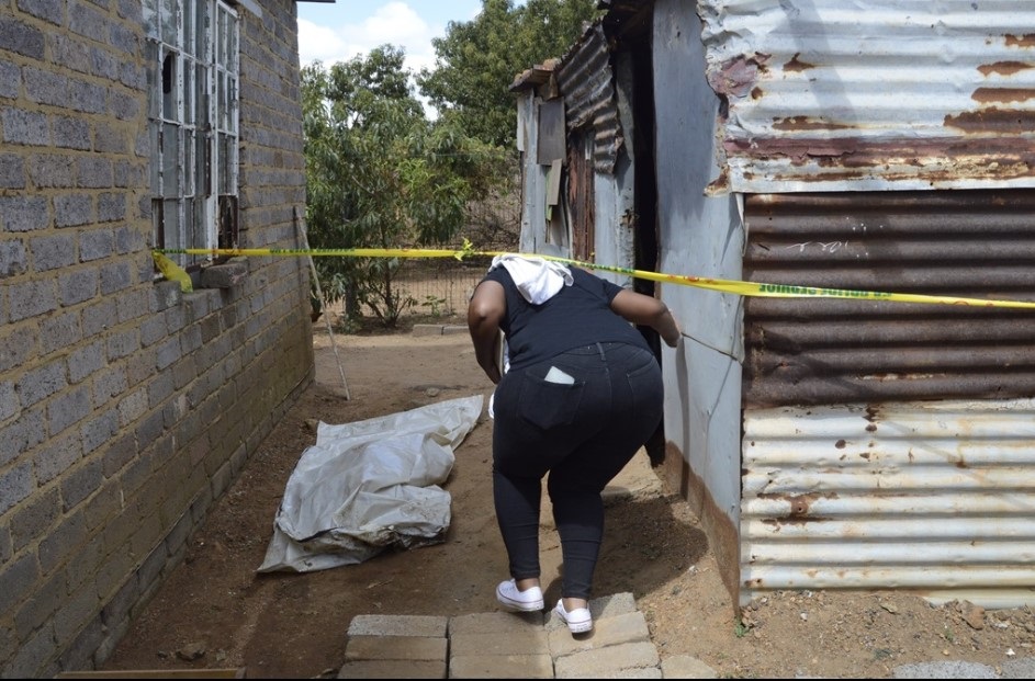 The body of Nomvula Chenene was found buried in this yard. Photo by Tumelo Mofokeng