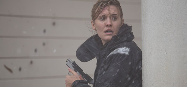 Maggie Grace in a scene from the movie Hurricane Heist. (Empire Entertainment)