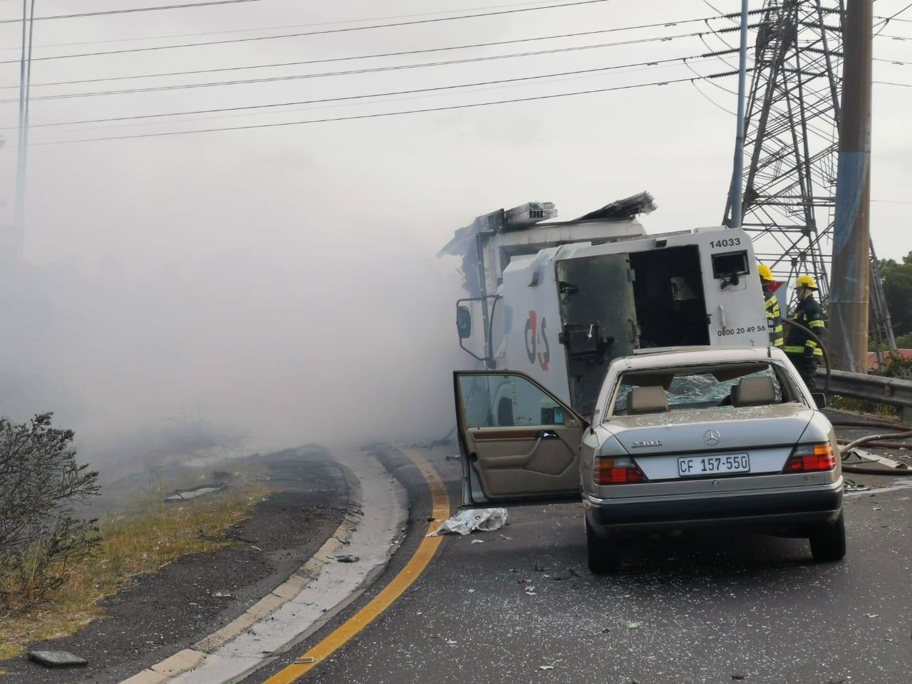 ’n Geldwa is Dinsdag by 'n oprit van die N1-snelweg in Kaapstad aangeval. Foto: Verskaf