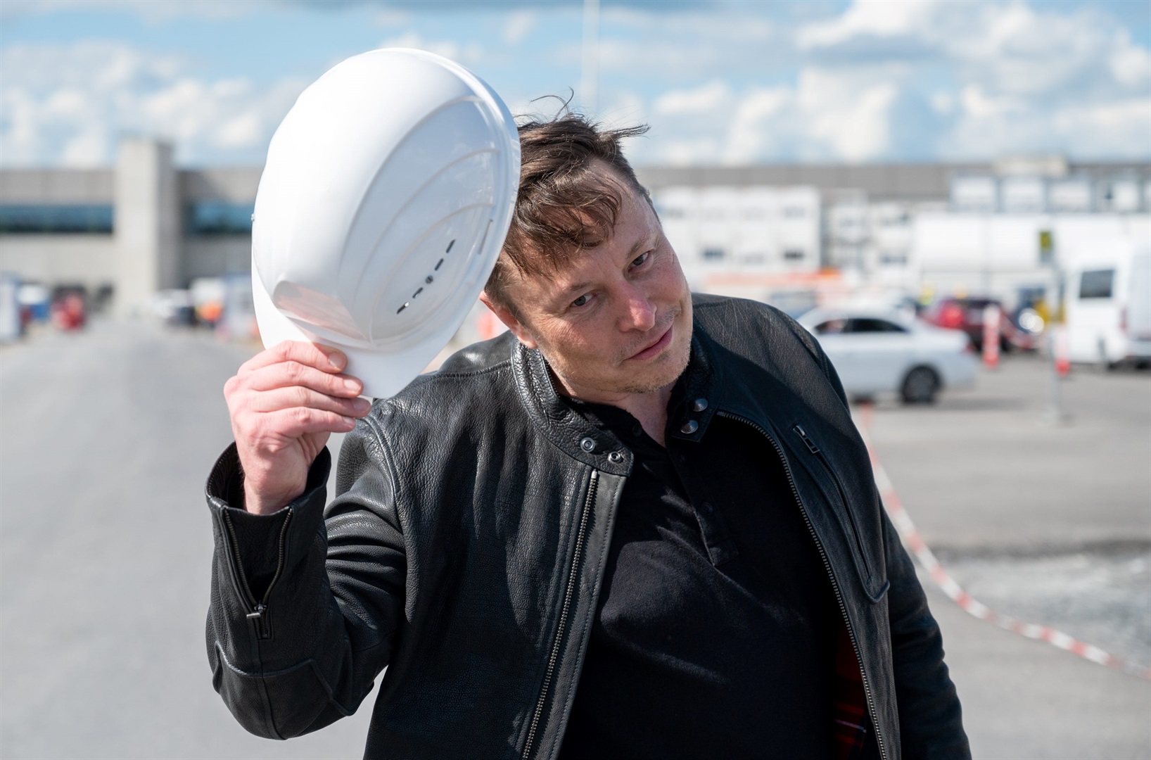 Elon Musk at the Tesla Grünheide site in May 2021. Christophe Gateau/picture alliance via Getty Images