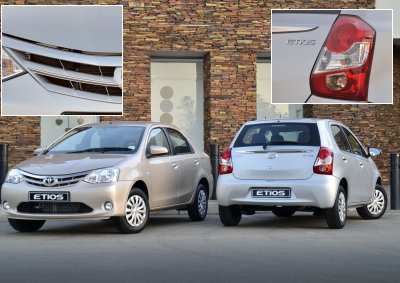 <b>TWEAKS AND UPGRADES:</b> The 2013 Etios receives a new grille, side mirrors, seats and chromed-details inside. <i>Image – Toyota</i> 