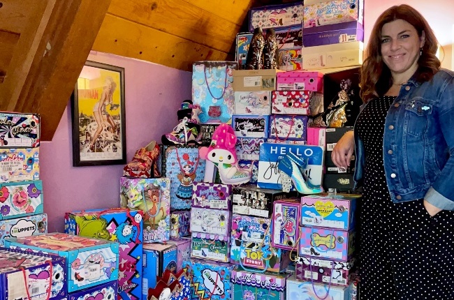 Kari Walbert owns more than 500 pairs of eye-catching shoes, which she keeps in their original boxes. (PHOTO: Supplied)