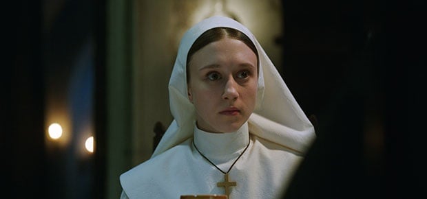Taissa Farmiga in a scene from the movie, The Nun. (Warner Bros)