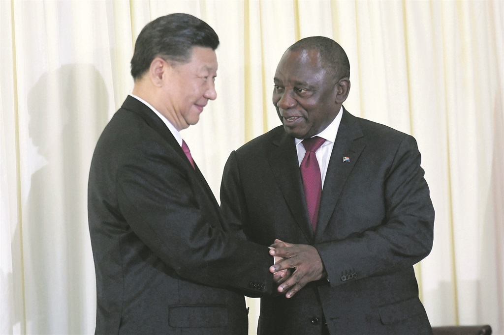 President Cyril Ramaphosa and Chinese president Xi Jinping shake hands. Picture: Deaan Vivier/Gallo Images