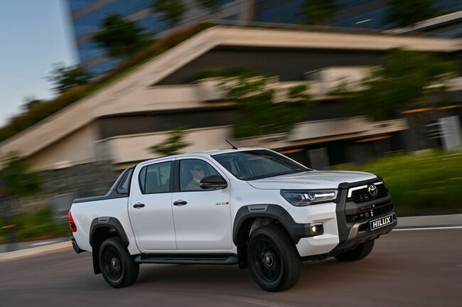2021 Toyota Hilux Legend RS in new pearl white paint finish.