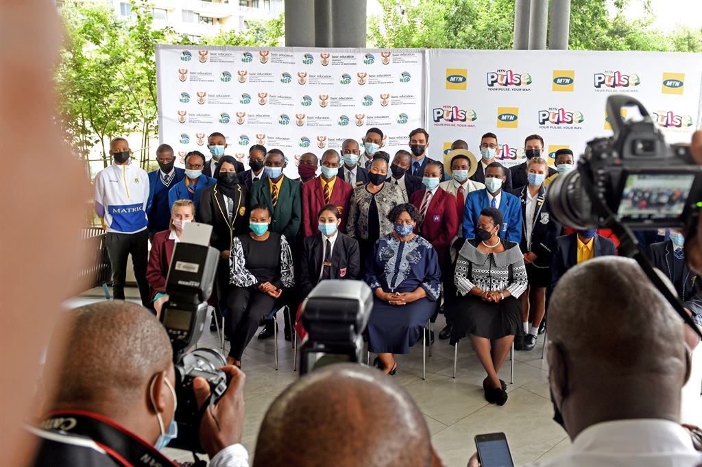 The 33 learners from across the country were hosted to a breakfast by Motshekga and her deputy, Reginah Mhaule, at Houghton Hotel in Johannesburg on Thursday. Photo: Tebogo Letsie