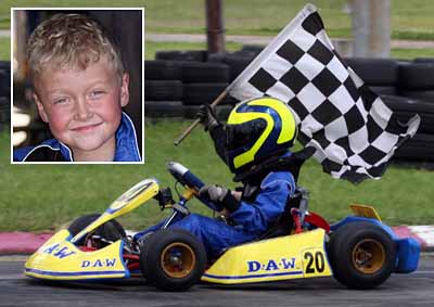 <b>CHAMP WITH CURLS:</b> Midrand's Jarrod Waberski is only seven but he sealed the Northern Regions Cadet kart championship at Vereeniging on Saturday (Sept 14)  for the DAW team. <i>Images: STEVE WICKS</i>